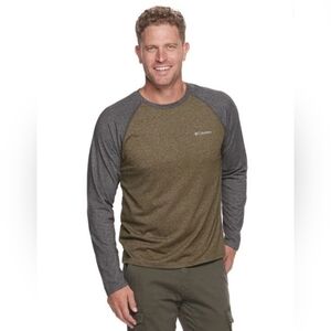 Columbia Men's Thistletown Hills Raglan Long Sleeve Green Shirt Size XXL N-3362